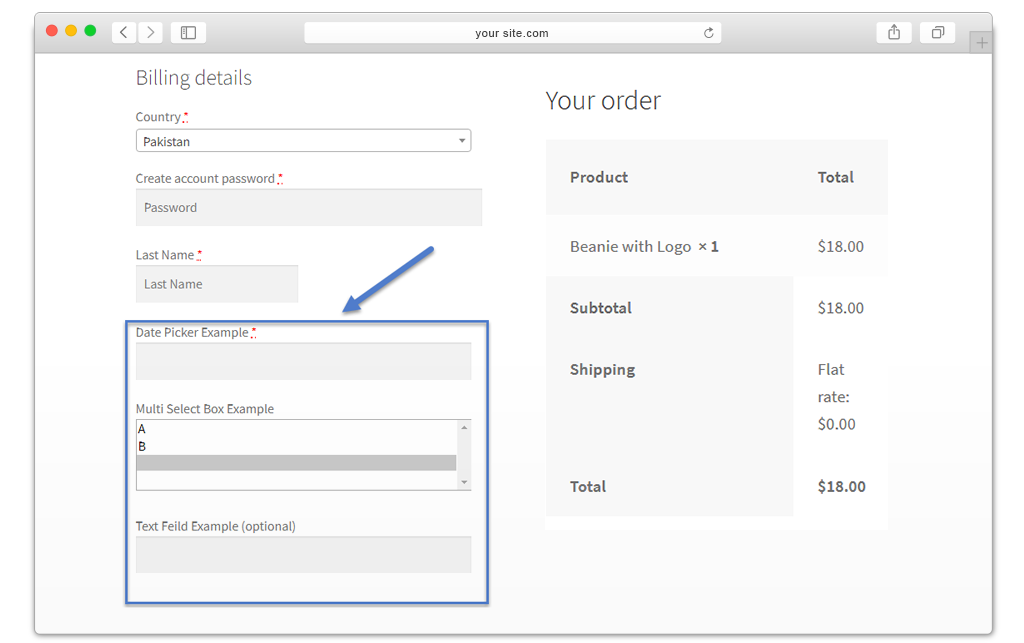 Add Fields in Billing Section to Get Extra Billing Details