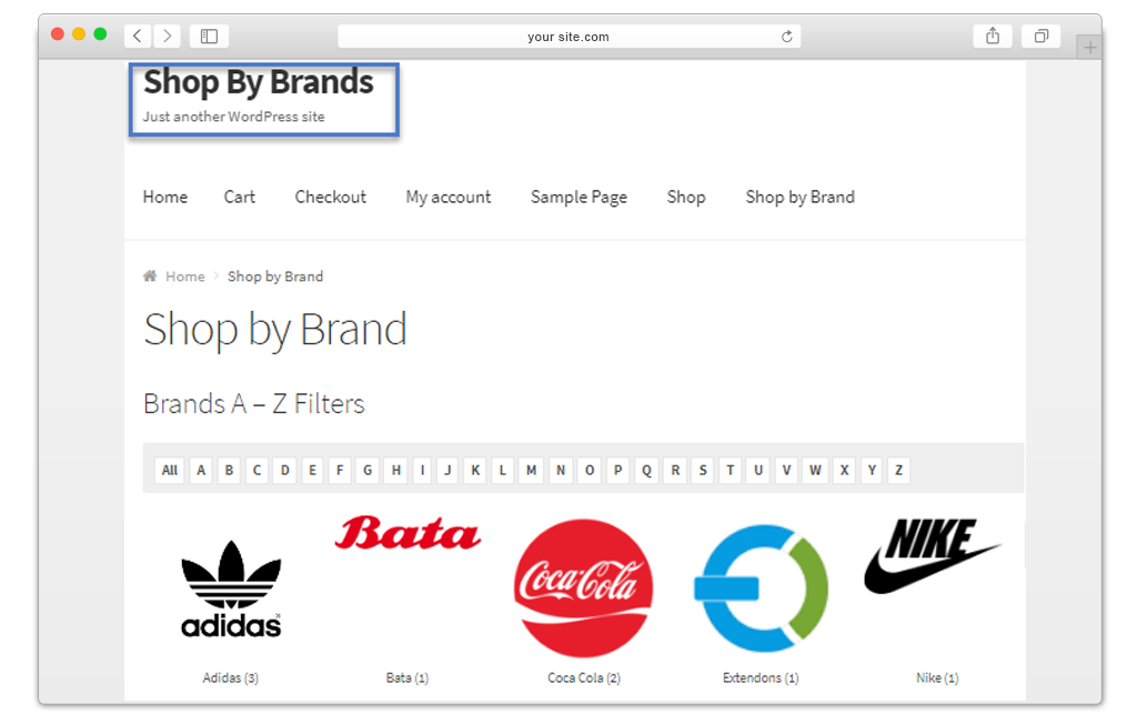 creates separate brand listing page