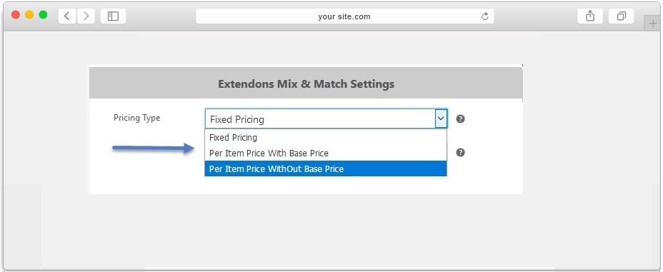 WooCommerce mix and match - pricing options