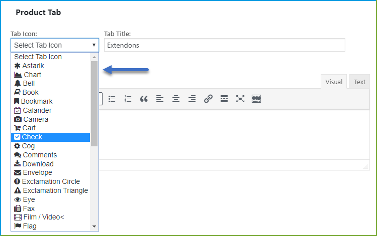 WooCommerce additional information plugin - icons