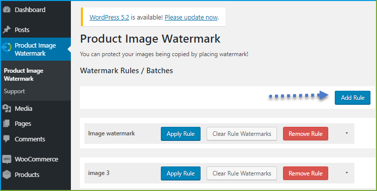 Create Rule for Adding a Watermark