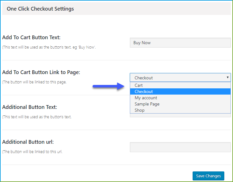 Configure One Click Checkout