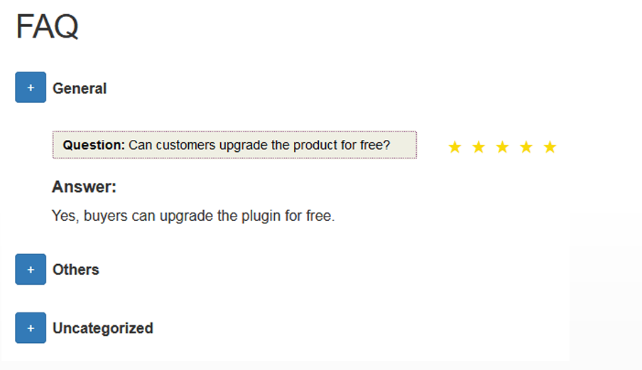 Check out our dedicated FAQ page feature!