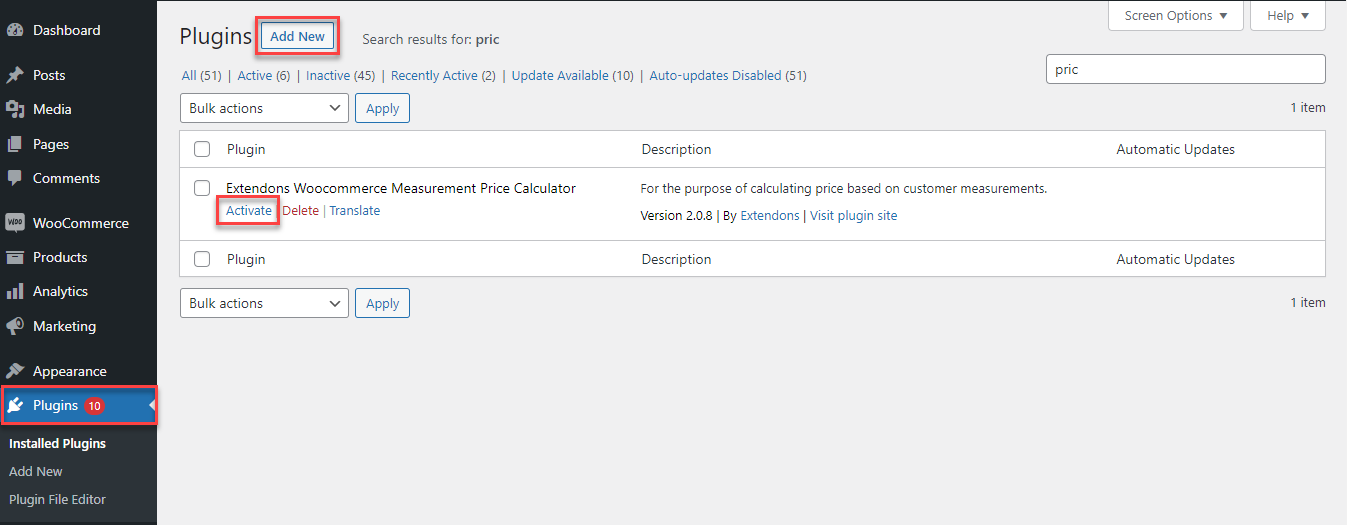 WooCommerce Pricing calculator setup