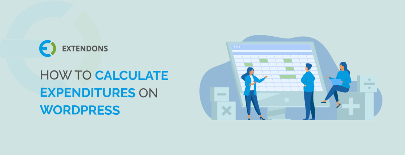 how to calculate expenditures on wordpress